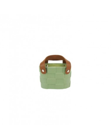 CERAMICA- VASO BOLSA VERDE 14x10x9cm