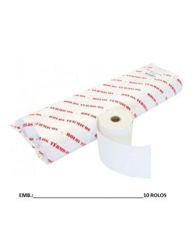 ROLO PAPEL TERMICO 80X80X11 58gr S/BPA PACK10