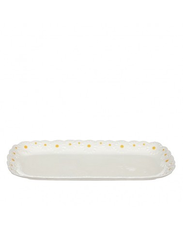 PORCELANA- TABULEIRO 35cm MARGARIDAS