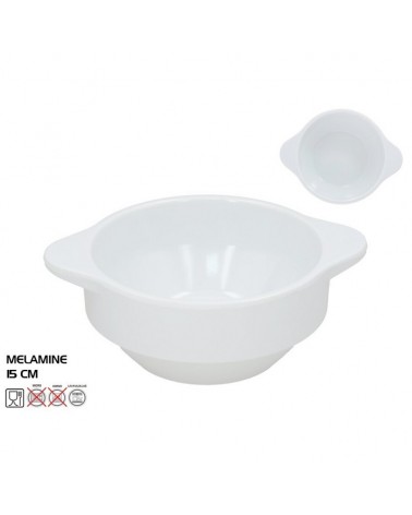 TIGELA P/CONSOMÊ MELAMINA BRANCA 15CM