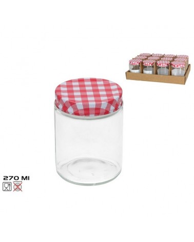 FRASCO VIDRO C/TAMPA 270ML
