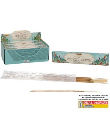 INCENSO 15G C/14 VARETAS PALO SANTO E SALVIA BRANCA
