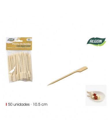 ESPETO BAMBU 105MM ALGON PACK50