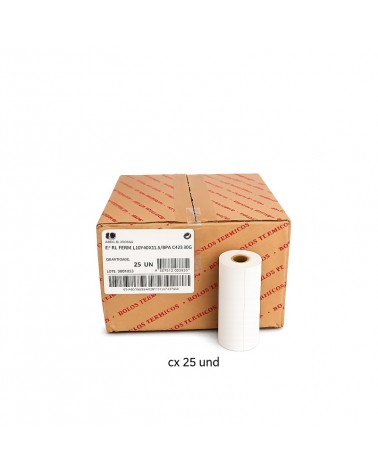 ROLO PAPEL TERMICO 110X40X11 58gr S/BPA CX.25