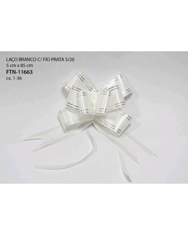 LACO BRANCO/PRATA 5x85cm (20) 